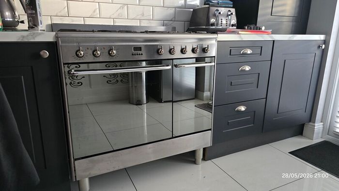 Smeg CC92MX9 Cucina Double Cavity 90cm Dual Fuel Range Cooker - Stainless Steel