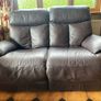 Brown Leather Recliner Suite - Sofa and Armchairs Image 3