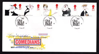 1998 Great Britain Comedians Commemorative Stamps Royal Mail Addressed First Day Cover (FDC)