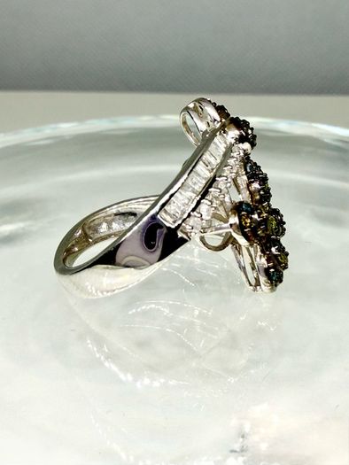 Diamond Designer-Inspired Multi-Color Diamond Floral Ring
