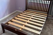 Double bed frame mahogany frame