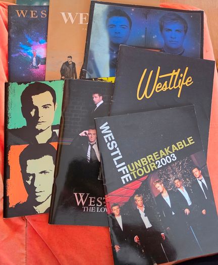 Westlife Tour programmes -  mainly older collectible ones