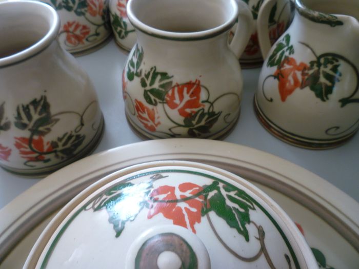 Stoneware Jackson Pottery Coffee tea service 12 pieces. IMMACULATE. CLASSIC STONE WARE