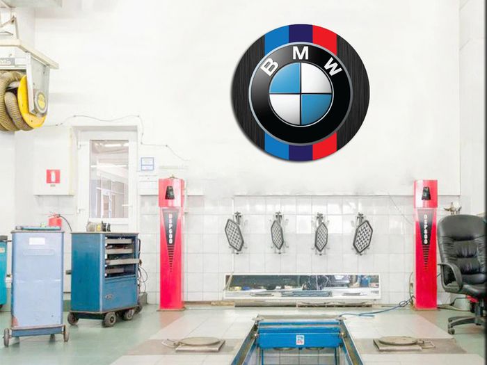 Car logo picture for wall decor mens cave decoration car service wall sign with car logo