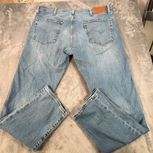 Levis 502 Premium Mens Jeans Blue W38 L31 Straight - Stretch Denim- Big E
