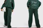 BNWT Plus size green Members Club Tracksuit Boohoo size UK18/20 EU46/48 Postage included