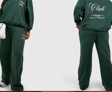 BNWT Plus size green Members Club Tracksuit Boohoo size UK18/20 EU46/48 Postage included