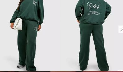BNWT Plus size green Members Club Tracksuit Boohoo size UK18/20 EU46/48 Postage included