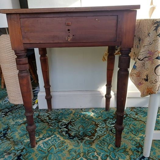 Vintage Early 1900s Dark Wood Hall Table Project