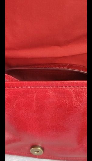 Marks & Spencer Vibrant Red Leather Crossbody bag