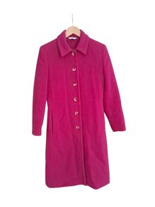 Mila Paoli raspberry wool-blend tailored Coat
