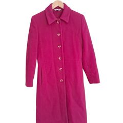 Mila Paoli raspberry wool-blend tailored Coat