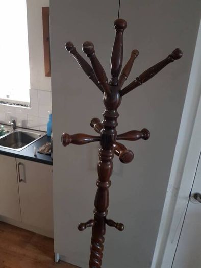 Mahogany coat stand