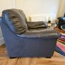 Stunning  Black Leather Sofa Set + 2 Matching Armchairs (Smoke & Pet Free) Image 4