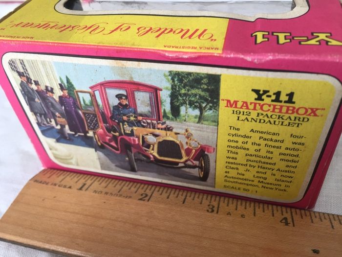Matchbox. Models of yesteryear. Y-11. 1912, Packard Landaulet. In original box.