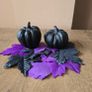 2 Pumpkins and some artificial leaves Image 2