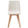 Dining Chairs 6 pcs Cream Fabric Image 5