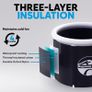 350L Inflatable Ice Bath, Portable Cold Plunge Tub with 3-Layer Insulation, Leak-Proof Design, Lid & Cover, Drain Valve, Cold Water Therapy Image 3