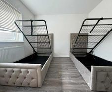 Single ottoman Gaslift Beds and Mattress