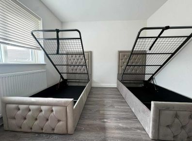 Single ottoman Gaslift Beds and Mattress