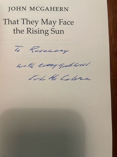 SIGNED That They May Face The Rising Sun John McGahern signed hardback