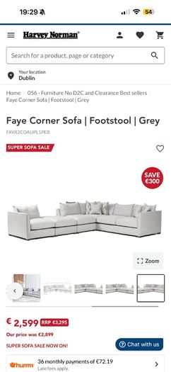 Corner piece only (Harvey Norman FAYE sofa)