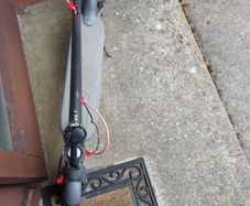 AOVOPRO Electric Scooter, No Charger, and has no charge presently, wheels not turning, brakes may be siezed, not sure, excellent cosmetic condition