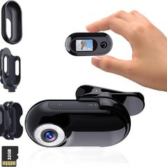 Mini Body Camera 1080P with 32GB Card Helmet Camera Body Cameras with Audio and Video Recording Multi-Function Accessory Body Cam Black