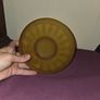 Art Deco Frosted Amber Glass Bowl Image 2