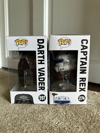 Star Wars Funko Pop Bundle | Captain Rex #274 2018 Fall Convention Exclusive + Darth Vader #597