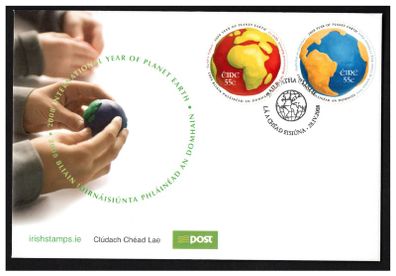2008 Ireland International Year of the Planet Commemorative Stamps An Post First Day Cover (FDC)