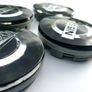 4x Gloss Black NISSAN 60mm wheel caps cap 60 Juke Note Mikra and more Image 6