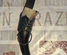 Polished Drinking Horn is Crafted from Genuine Cattle or Buffalo Horn with a leather Holster, this is ideal for Viking Reenactments, Medieval Festivals, Postage Available or Collection