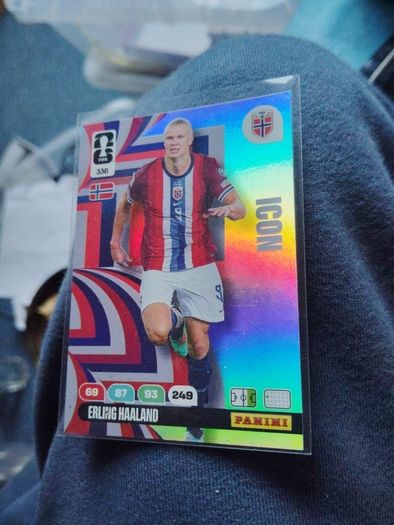 Erling Haaland Panini card from Adrenalyn XL