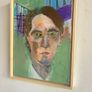 Original W.B Yeats William Butler Yeats Portrait in Abstract Painting Framed by Artist Image 9