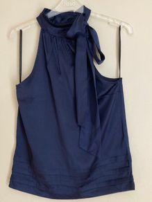 satin bow tie top