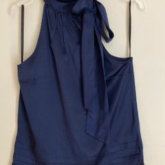 satin bow tie top