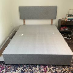 King size bed and mattress , with 4 drawers, DFI