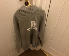 Grey PlayStation hoodie age 8/10