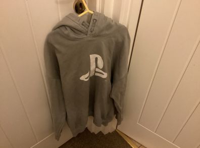 Grey PlayStation hoodie age 8/10