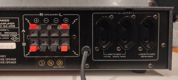 Pioneer SA-408 Stereo Integrated Amplifier