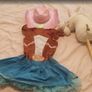 Cowgirl costume with a hat and a horse Image 4