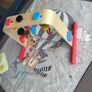 IKEA LEKA baby gym, birch plywood/multicolour, 43 cm height, 59 cm width, activity toys for babies Image 4