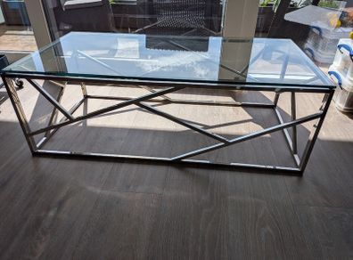 Glass Topped Coffee Table