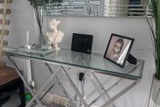 Glass console table