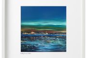 Poolbeg Sunset, Dublin. Large Framed print by Helen Mathews