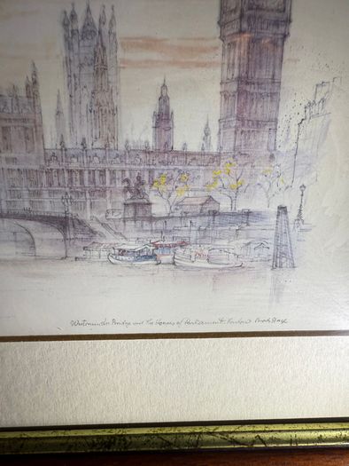 Complete Set of 4 Framed London Prints by Michael Starkey