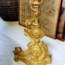 Pair of vintage brass fire dogs Image 2