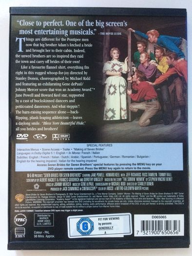 Seven Brides For Seven Brothers [1954] Jane Powell & Howard Keel [Movie DVD]  Academy Award Winner