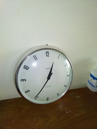 Vintage smiths industrial design wall clock .